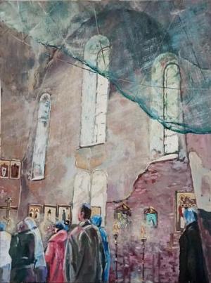 литургия в разрушенном храме